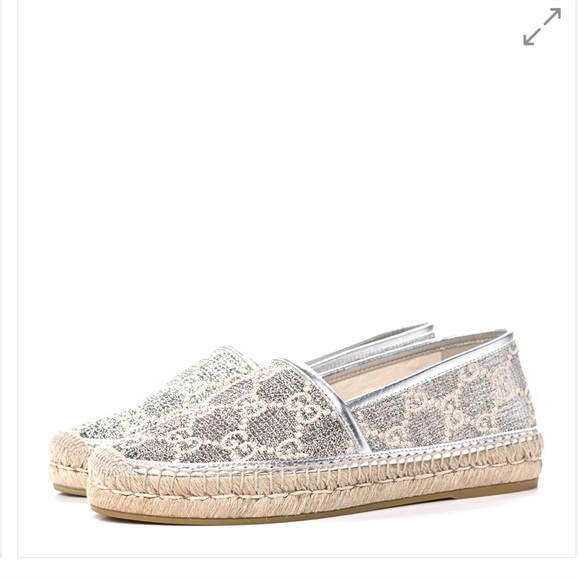 Gucci Shoes - Gucci Canvas GG Espadrille Flats Shoes